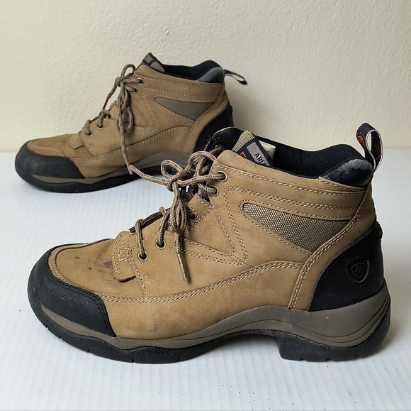 Ariat Terrain Boots 8B Hiking Riding Taupe  Outdoor Lace Up - Picture 10 of 14
